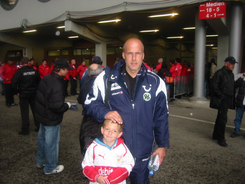 Michael Frontzeck  mit Marcel